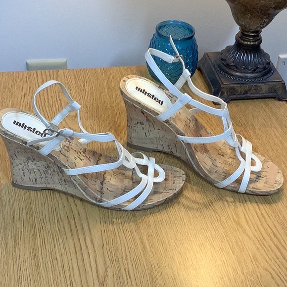 Unlisted Cork Wedge Sandal (Opaque White - Sz 10M) - Picture 3 of 9